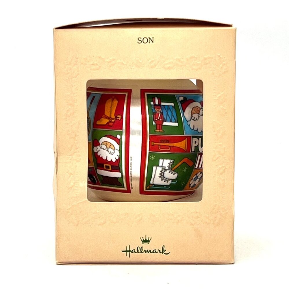 Vintage Hallmark 1981 Son Christmas Satin Ornament Keepsake Unbreakable - Picture 2 of 8